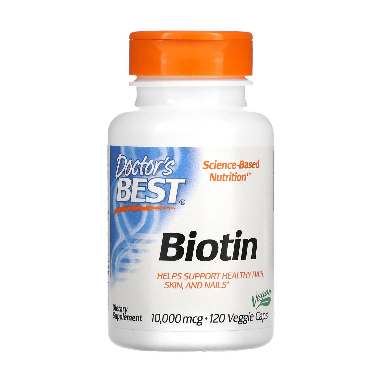 Біотин Doctor's Best Biotin 10000 мкг, 120 капсул