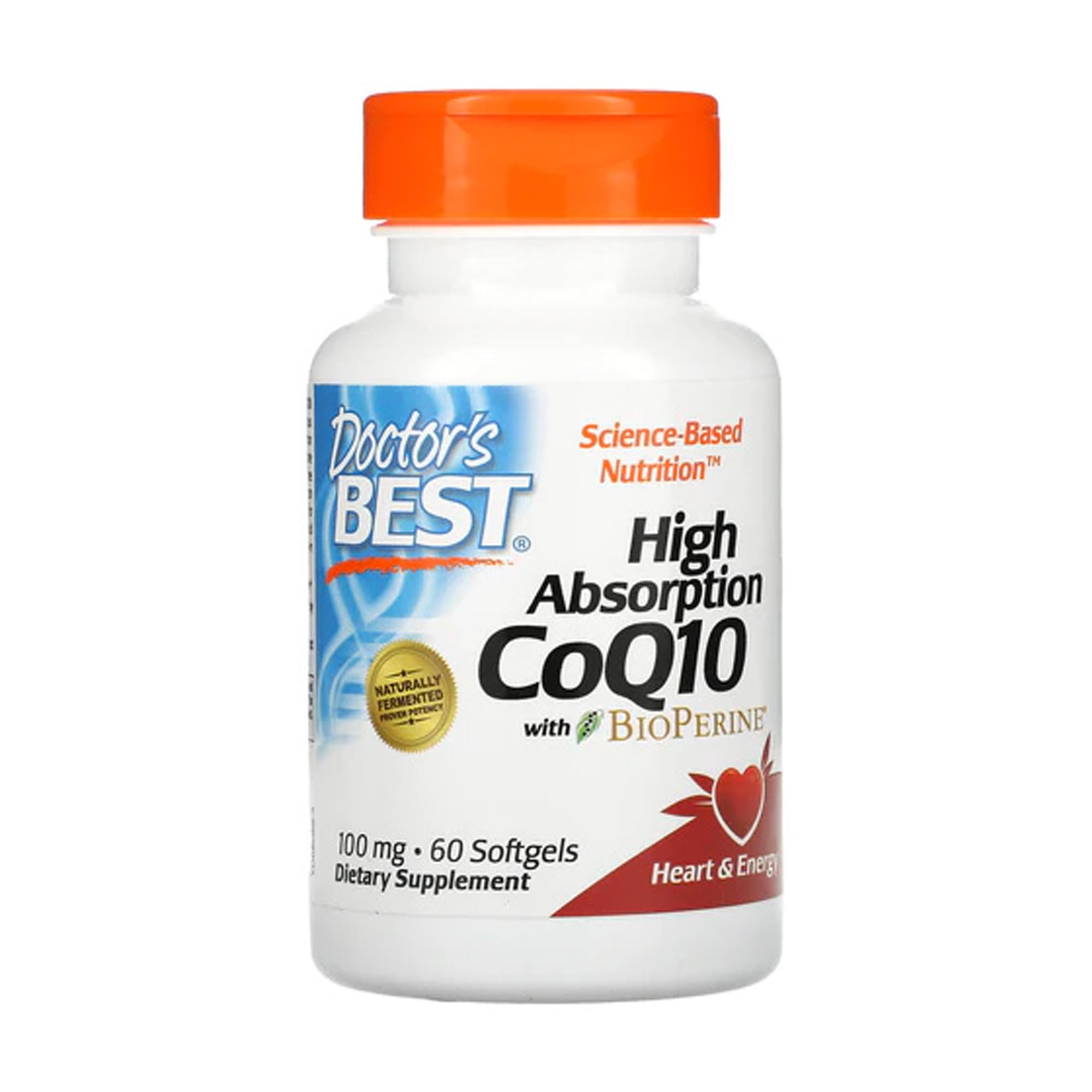 Коензим Q10 Doctor's Best Dietary Supplement High Absorption CoQ10, 100 мг, 60 веганських капсул