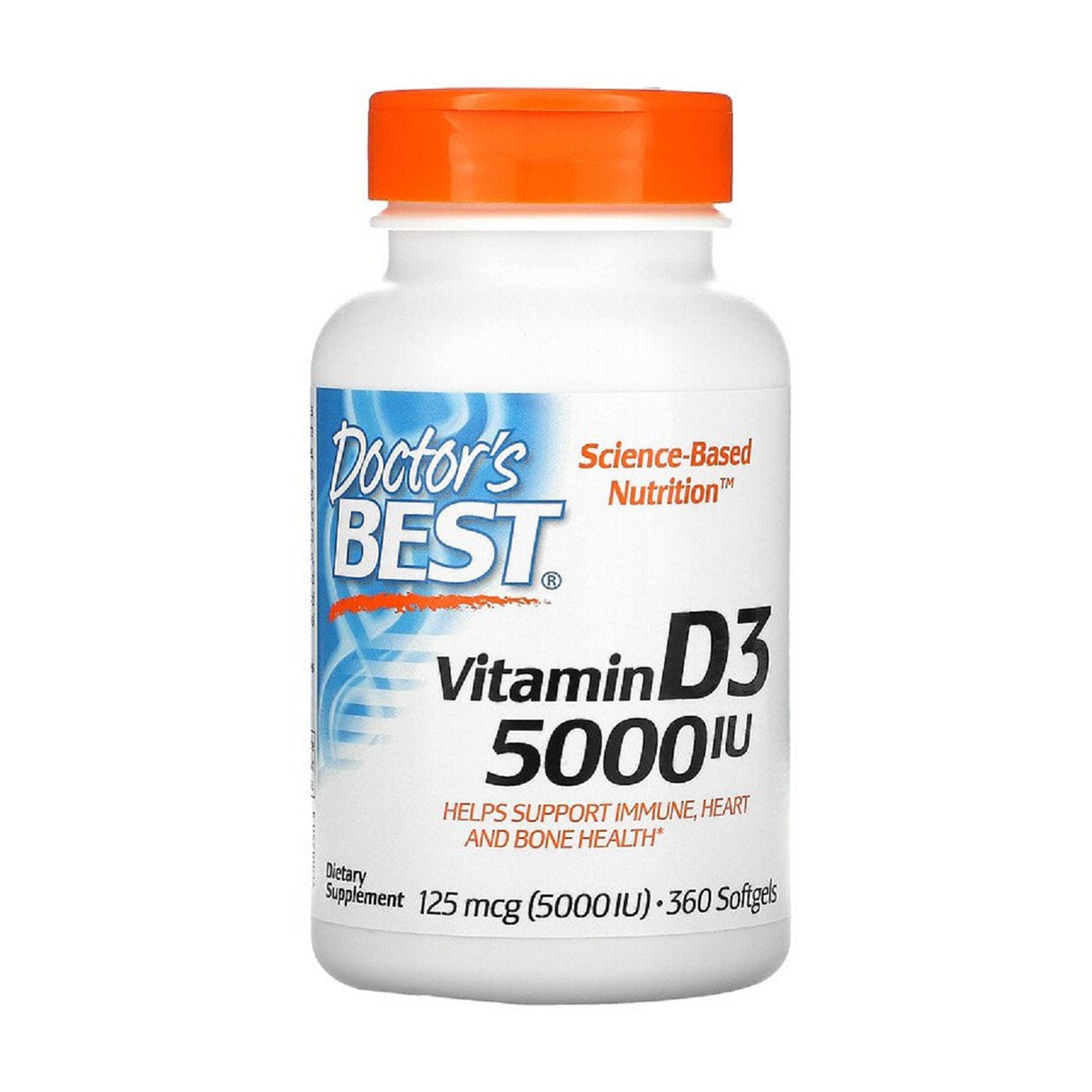Вітамін Д3 Doctor's Best Vitamin D3 5000 МО, 360 гелевих капсул