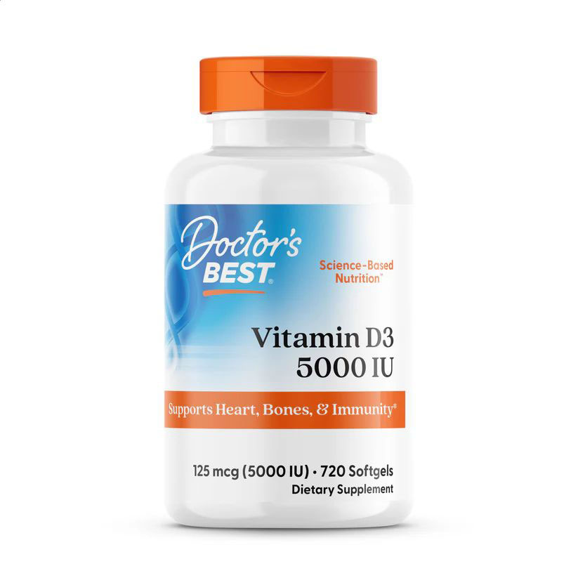 Вітамін Д3 Doctor's Best Vitamin D3 5000 МО, 720 гелевих капсул